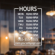 Store Hours Decal