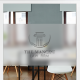 Frosted Window decal with cutout logo